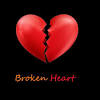 Glowing red broken heart picture. 1