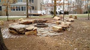 This rustic fire pit is a cozy addition to your backyard — and for a great price. Fire Pit Seating Area Rustic Landscape Philadelphia By Pickel Landscape Group Houzz