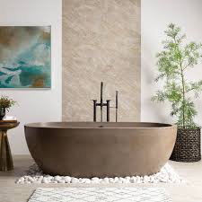 avalon 72 inch concrete soaking tub