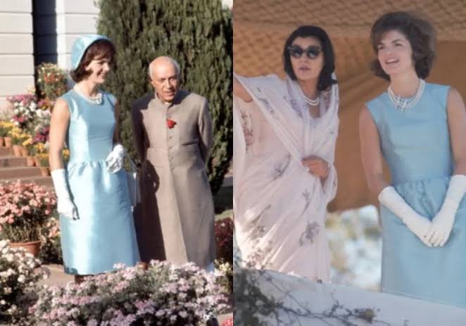 Melania Trump channels Jackie O in blue Ralph Lauren dress - Yahoo Style  Canada