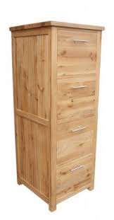 Solid Wood Interiors Solid Oak Filing Cabinet With 4 Drawers