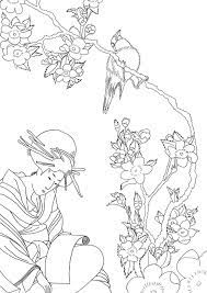 hokusai coloriage pour adultes coloring pages for adults estampe japonaise japonais joyeux anniversaire pdf