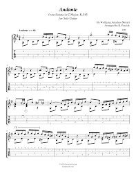 Mozart Piano Sonata In C Major K545 Sheet Music Andante In G In 2020 Digital Sheet Music Sheet Music Classical Guitar