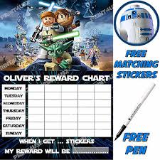 Reusable Reward Sticker Chart Lego Star Wars Stickers Pen