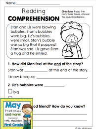 40 unique kindergarten reading comprehension passages for early readers. Math Worksheet Free Kindergarten Reading Worksheets Printable 3rd Grade First With Text And Questions On The Excelent Thechicagoperch Stunning For Liveonairbk