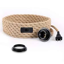 If you're open to second opinions, i. Peesin Pendant Light Cord Kit With Switch Vintage 15ft Twisted Hemp Rope Plug In Hanging Light Kit Industrial Pendant Lighting E26 Lamp Socket Extension Hanging Lantern Cable For Retro Diy Project Buy