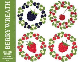 Berry Wreath Berries Clip Art Leaves Wreath Raspberry Etsy In 2020 Wreath Clip Art Clip Art Berry Wreath