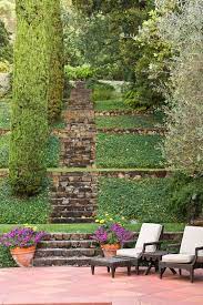 Landscape Architect William B Callaway Of Fasla Designed This Napa Valley Garden And Vineyard Terraced Landscaping Sloped Garden Backyard Landscaping
