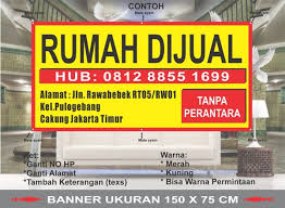 Contoh iklan baris rumah di jual contoh kono. Jual Banner Rumah Dijual Ukuran 150x75 Cm Outdoor Di Lapak Danta Shop Bukalapak
