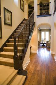 Tuck the carpet into the corner use a knee kicker to push the carpet tight into the corner of the tread and riser while using a stair tool to wedge the carpet into the corner between the tread and the riser. 70 Staircases With Carpet Floors Photos Home Stratosphere