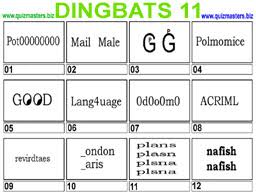 Report ⚑ evening everyone i'm stuck on tonight dingbat it the word winter with a tick above the i and one above the t xx between the lines nov 13th hallowe'en quiz … Dingbats
