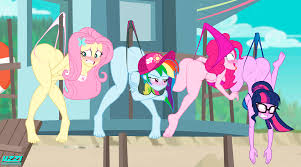 2553519 - dead source, suggestive, artist:semirulalmite,  artist:uzzi-ponydubberx, fluttershy, pinkie pie, rainbow dash, sci-twi,  twilight sparkle, human, equestria girls, g4, abuse, annoyed, ass, atomic  wedgie, balloonbutt, barefoot, beach, big breasts ...