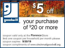 As couponxoo's tracking, online shoppers can recently get a save of 50% on. Sept Sales Coupon 2019 Goodwill Cincinnati