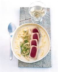 Thunfisch Mit Fenchelcreme Rezept Lebensmittel Essen Fenchel Thunfischsteak Rezept