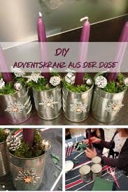 Diy Adventskranz Aus Der Dose Upcycling Basteln Fur Kinder Adventskranz Basteln Weihnachten Adventskranz Binden
