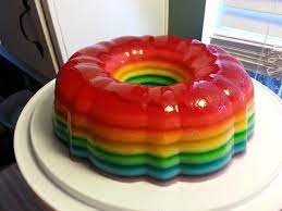 Rainbow Jello Shot Cake Recipe By Tina Colada 81 Recipe Jello Shot Cake Jello Cake Jello Shots