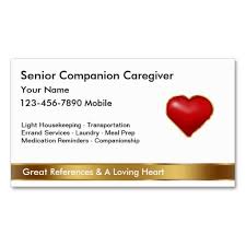 Classy Caregiver Business Cards Zazzle Com In 2020 Senior Caregiver Caregiver Business Cards