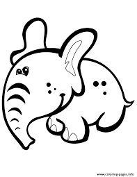An elephant uses its trunk to grab food and to put it into its mouth. Cute Cartoon Baby Elephant Coloring Pages Printable