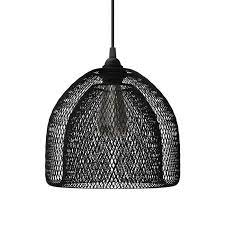 Abat jour shade pien metal paulmann eclairage lampe trepied metal abat jour gris 20x20x44cm. Lustre Industriel Avec Abat Jour A Cage Xl Ghostbell