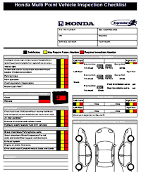 Vehicle Inspection Checklist Template Mous Syusa
