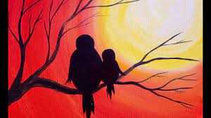 Modern art contemporary art new york art artist gallery art inspo painting & drawing design art art joan miro paintings picasso paintings abstract painters abstract art guernica spanish. Easy Acrylic Painting Simple Mama Bird Sunset The Art Sherpa Theartsherpa Youtube