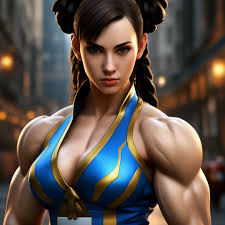 Bodybuilder female Chun-Li Super …» — картинка создана в Шедевруме