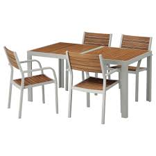 Sjalland Table And 4 Chairs Outdoor Light Brown Light Gray Ikea Brown Outdoor Furniture Outdoor Patio Furniture Sets Gray Patio Furniture