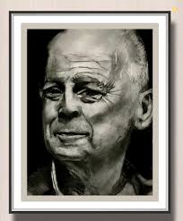 The darkness within us. Charcoal and chalk pastel drawing.