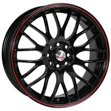 Black And Red Wheels 16 Inch Calibre Motion 4x100 Black Red 4 Stud Vw Vauxhal Alloy Wheels Alloy Wheel Custom Wheels Cars Wheel