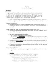 Proving that the person has received advice 2. Topic 4 Topic 4 Formation Of A Company Promoter Before A Company Can Be Formed There Must Be Some Persons Who Have An Intention To Form A Company Course Hero