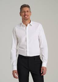 Mens Tall Shirts: Men's Tall Easy Care Bright White Shirts – American Tall