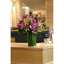 White phalaenopsis orchid 29 high faux floral arrangement. Reception Desk 2 Corporate Flowers