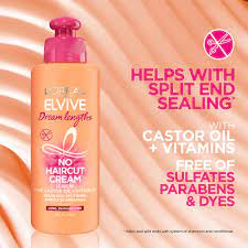 Maybe you would like to learn more about one of these? Buy L Oreal Paris Elvive Dream Lengths No Haircut Cream Leave In Conditioner With Fine Castor Oil Vitamins B3 B5 For Long Damaged Hair Helps Seal Split Ends Reduces Breakage