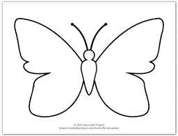 There are 4 pages in this set, and you can choose from a ready labelled version, or blank so they can add their own labels. Butterfly Template Free Printable Butterfly Outlines One Little Project