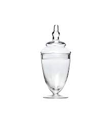 The most common glass apothecary jar material is glass. Home Kitchen Set Of 3 Clear Glass Apothecary Jars Wedding Candy Buffet Containers Decorative Accessories