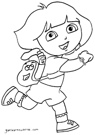 Sketsa yang telah kalian buat akan. Gambar Mewarnai Dora The Explorer Buku Mewarnai Kartun Sketsa