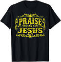 Amazon.com: Religious Clothing "Praise Jesus" Church Camp Gift T ...