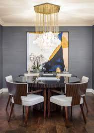 Crimson chairs invite you to sit, stay awhile and enjoy a good meal with great company. Modern Cozy Dining Room Contemporary Dining Room Los Angeles By Zehana Interiors Houzz