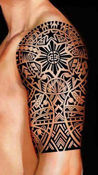 Polynesian tattoos, Tell your own story in a tattoo!, https://junotattoodesigns.com/polynesian-tattoos/ , #polynesiantattoo, #sleevetattoo, #maletattoos, #armtattoo, #sleevetattooideas, ...