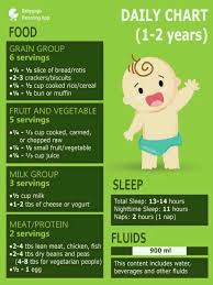 Food Chart For 12 To 18 Months Baby