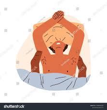 Amantes en la cama. Sexo oral,: vector de stock (libre de regalías)  2348054053 | Shutterstock