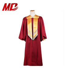 China Factory Sale Elegant Maroon Deluxe Choir Robes With