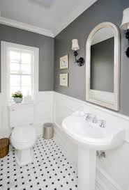 Using a chair rail is a good way to. Pin By Martha Clarisa On Portfolio White Bathroom Tiles Half Bathroom Decor Small Bathroom