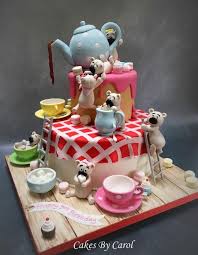 Teapot Teddies Silver Award By Carol Novelty Cakes Tea Party Cake Teapot Cake