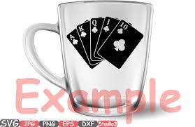 Download Poker Royal Flush Silhouette Svg Cutting Files Card Playing Cards 741s By Hamhamart Thehungryjpeg Com