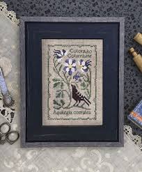 A counted cross stitch pattern of a field covered in flowering bluebonnets, with a few yellow flowers scattered here and there. Texas Bluebonnet Colorado Columbine From Drawn Thread Cross Stitch Charts Cross Stitch Charts Casa Cenina