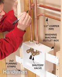 After you've lengthened the hose if necessary, spread some plumber's grease on the threads of the connectors so that the hose will slip into your plumbing easily. Convert An Unfinished Laundry Area Into A Laundry Room Diy