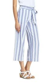 Pantacourt femme taille 38 brun clair très bon état. Pantacourt Raye En Lin Melange Stretch Femme Lands End