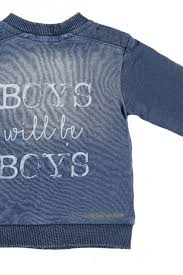 It is hard, often fruitless, to attempt to curb the natural playfulness and tendency to mischief of most growing boys. Bess Baby Jungen Jeans Cardigan Boys Will Be Boys