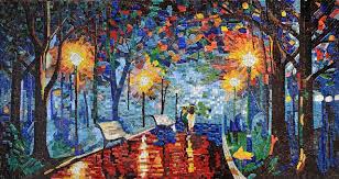 Designed and sold by leonid afremov. Misty Mood By Afremov Glass Mosaic Mosaic Art Mosaic Wall Art Art